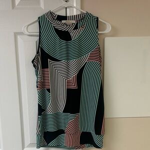 Miel Geometric Print Sleeveless Tank Top Colorful